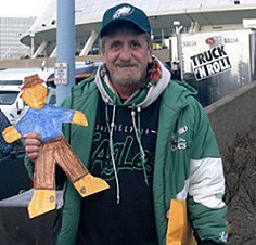 Steve and Flat Stanley---Go EAGLES!!